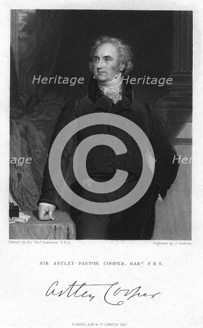 Sir Astley Paston Cooper, 1st Baronet, English surgeon and anatomist, 1831. Artist: J Cochran