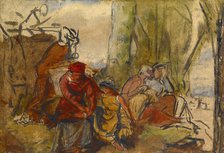 Figures in a Landscape, probably 1800s. Creator: Unknown.