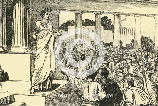 'Scipio's Appeal to the People', 1890.   Creator: Unknown.