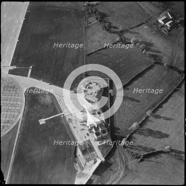 Concorde G-AXDN at Bristol Filton Airport Engine-Running Base, Catbrain, 1971. Creator: Aerofilms.