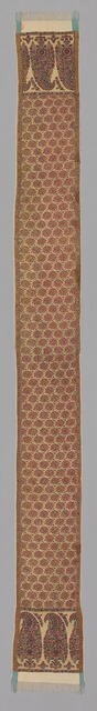 Scarf, India, Border: c. 1810. Creator: Unknown.