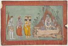 Shiva, Vishnu, and Brahma Adoring Kali (image 1 of 7), c1740. Creator: Unknown.