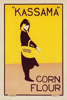 Affiche anglaise pour le "Corn Flour Kassama"., c1900. Creator: William Nicholson.