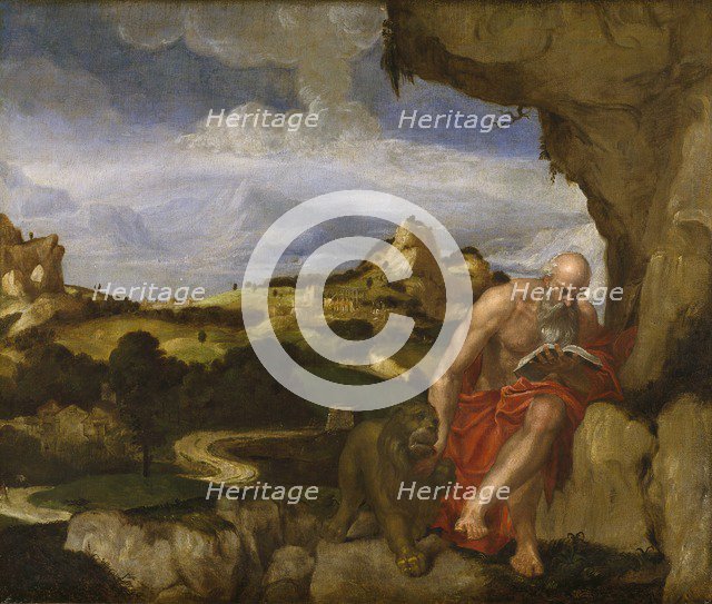 St Jerome in the Wilderness, mid 16th century. Artist: Lambert Sustris.
