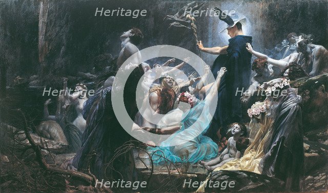 The Souls of Acheron, 1898. Artist: Hirémy-Hirschl, Adolf (1860-1933)