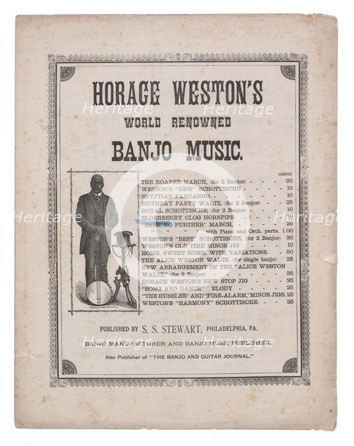 'Horace Weston's World Renowned Banjo Music', 1883. Creator: Unknown.