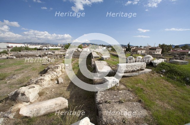 The bouleuterion at Eleusis, Greece. Artist: Samuel Magal