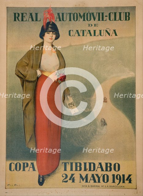 Real Automóvil Club de Cataluña (Poster). Artist: Casas, Ramon (1866-1932)