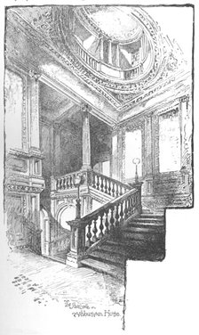'The Staircase, Ashburnham House', 1890. Artist: Herbert Railton.
