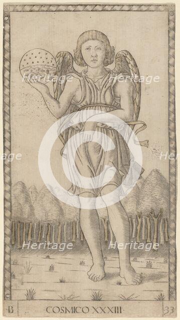 Cosmico (Genius of the World), c. 1465. Creator: Master of the E-Series Tarocchi.