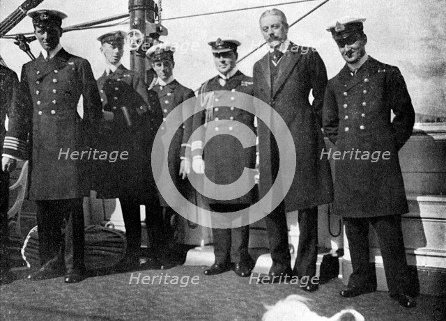 On board the royal yacht Victoria and Albert III, Christiania (Oslo), Norway, 1908.Artist: Queen Alexandra