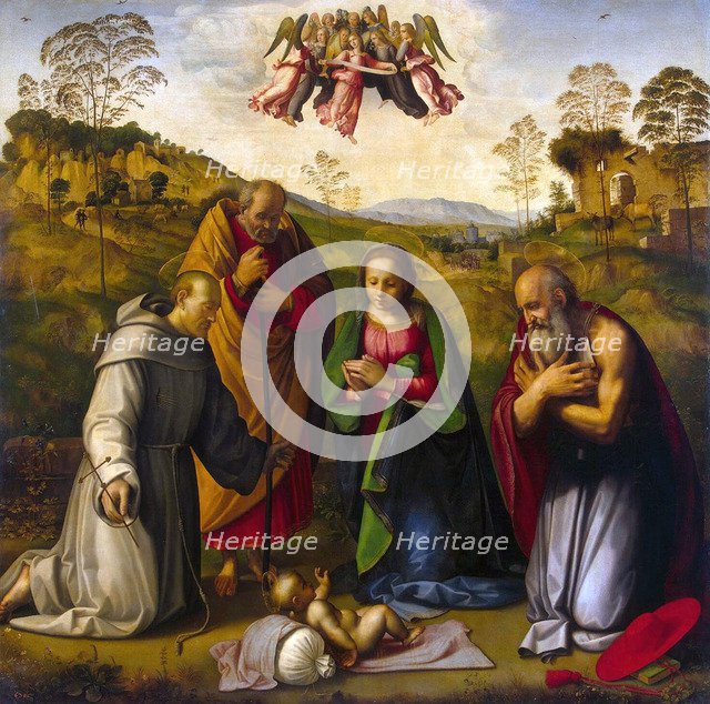 The Virgin with Child and Saints Francis and Jerome', 1510s. Creator: Ghirlandaio, Ridolfo (1483-1561).