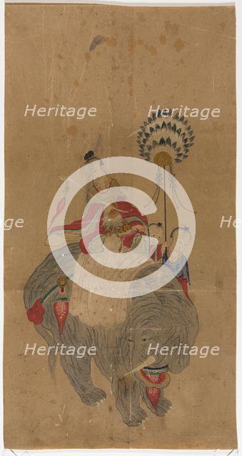 Samantabhadra on an Elephant with Two Attendants, 1392-1910. Creator: Unknown.