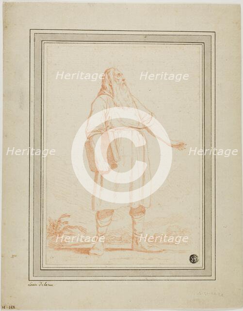 Standing Bearded Man Holding Book, n.d. Creator: Louis Félix Larue.