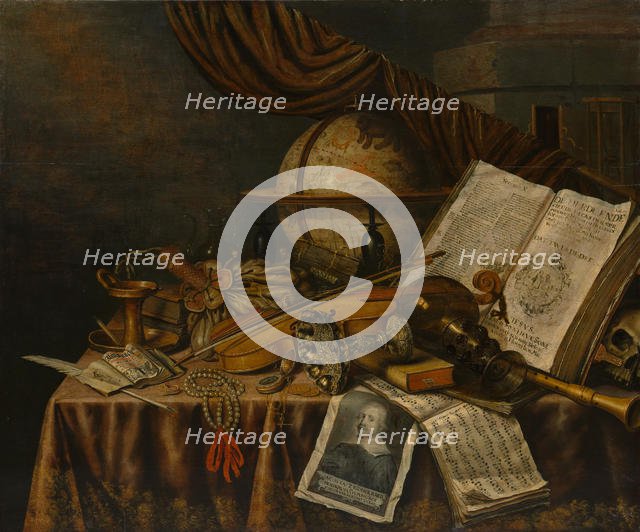 Vanitas Still Life, 1662. Creator: Edwaert Collier.