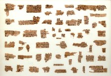 Papyrus Fragments of a Letter from Joseph to Epiphanius, Coptic, 580-640. Creator: Unknown.