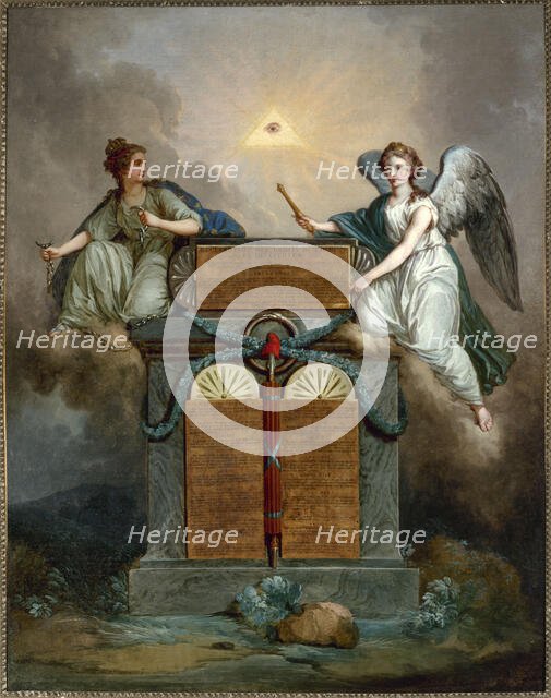 Declaration of the Rights of Man and of the Citizen, c1789. Creator: Jean Jacques Francois Le Barbier.