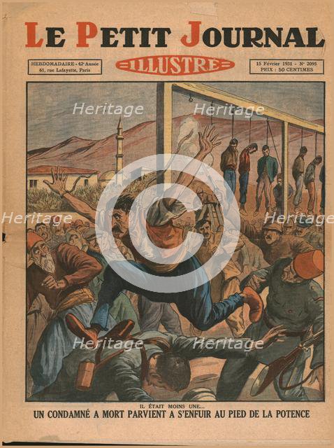 A condemned man escapes from the gallows, 1931. Creator: Unknown.