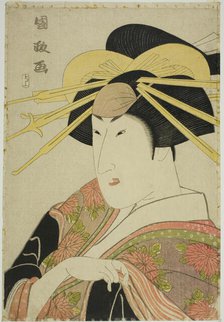 Portrait of an Actor in Female Dress, n.d. Creator: Utagawa Kunimasa.