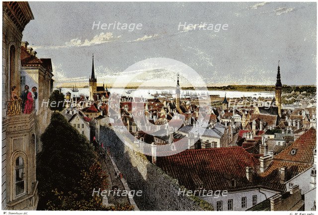View of Reval, ca 1855. Artist: Stavenhagen, Wilhelm Siegfried (1814-1881)
