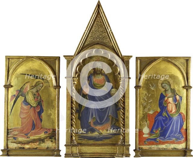 Salvator Mundi, The Angel of the Annunciation and the Virgin Annunciate, 1404-1407. Creator: Gherardo di Jacopo.