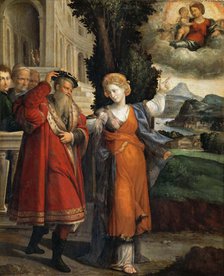 The appearance of the Virgin to Augustus and Sibyl, c. 1544. Creator: Garofalo, Benvenuto Tisi da (1481-1559).
