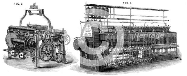 The International Exhibition - cotton manufacture: machinery of Platt Brothers, Oldham, 1862.  Creator: Unknown.