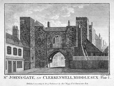 View of St John's Gate, Clerkenwell, London, c1790. Artist: John Peltro