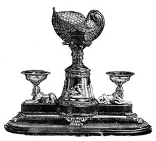 Silver cradle presented to the wife of the Mayor of Brighton, 1883. Creator: Unknown.