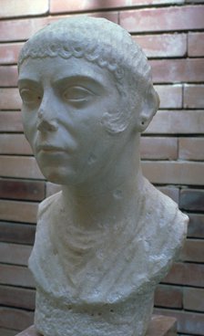 Roman bust of a woman, 1st century. Artist: Unknown
