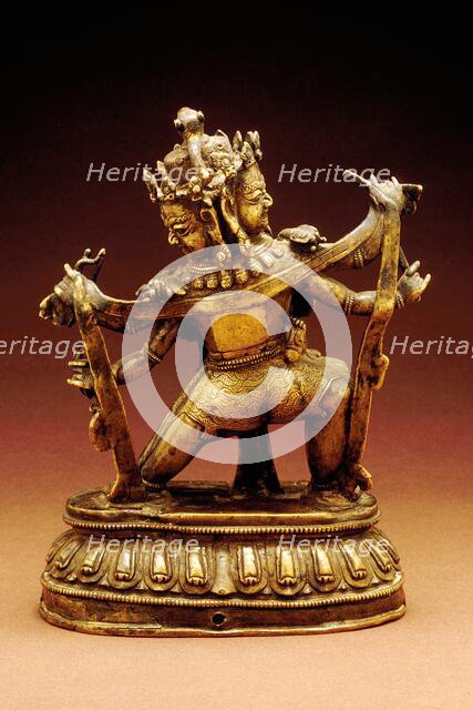 The Buddhist God Hayagriva and his Consort, 13th-14th century. Creator: Unknown.