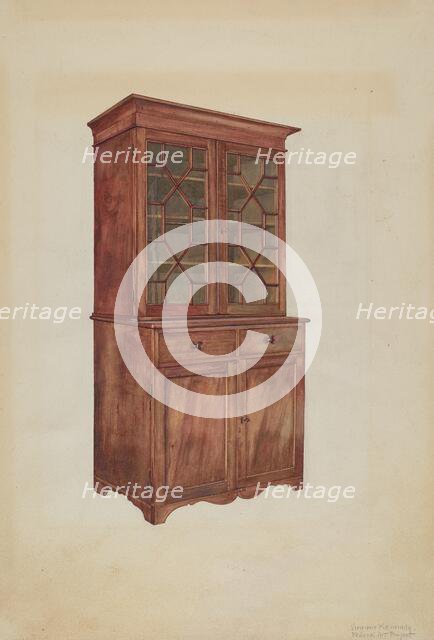 Cupboard, c. 1938. Creator: Virginia Kennady.