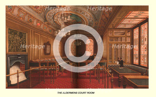 The Aldermens Court Room, 1886. Artist: Unknown.