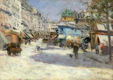 La rue Lepic, l'angle de la rue Puget et la place Blanche, c1890. Creator: Louis Abel-Truchet.