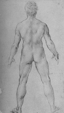 'A Nude Man seen from the Back', c1480 (1945). Artist: Leonardo da Vinci.