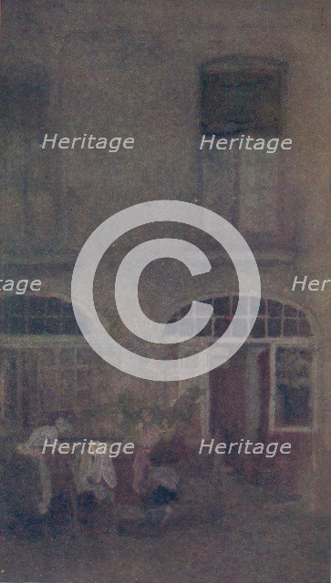 'White And Grey The Hotel Courtyard Dieppe', 1885, (1904). Artist: James Abbott McNeill Whistler.