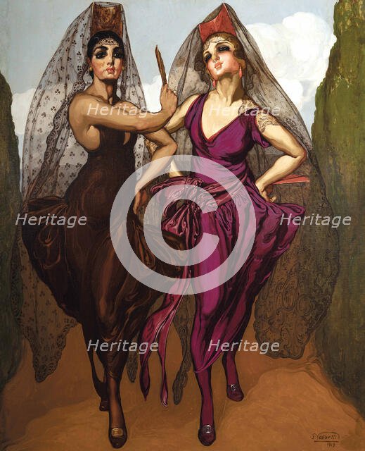 Mantillas, 1915. Creator: Néstor, (Néstor Martín-Fernández de la Torre) (1887-1938).