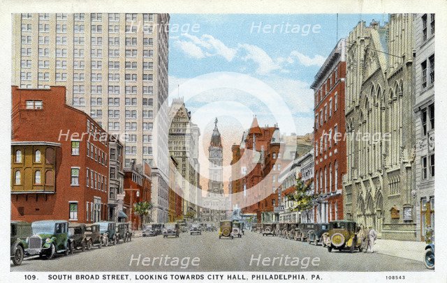 South Broad Street, Philadelphia, Pennsylvania, USA, 1926. Artist: Unknown