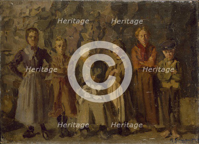 Cave Dwellers, Dieppe, 1907. Artist: Harold Gilman.