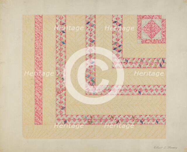 Patchwork or Pieced Quilt, c. 1937. Creator: Elbert S. Mowery.
