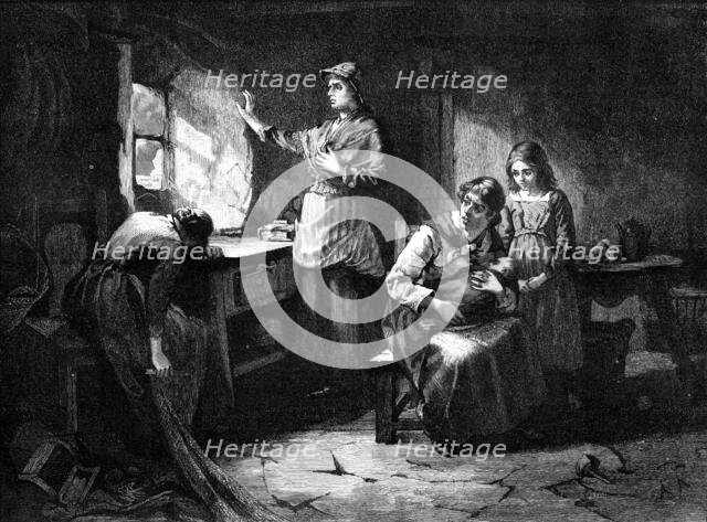 For Men must Work and Women must Weep, from the picture by W. H. Weatherhead..., 1883. Creator: Unknown.