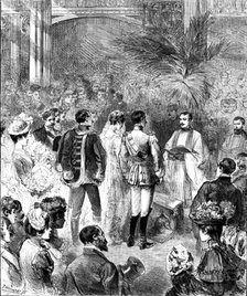 A Fashionable Wedding (marriage of Count Alexander Munster and Lady Muriel Hay)..., 1890. Creator: P Naumann.