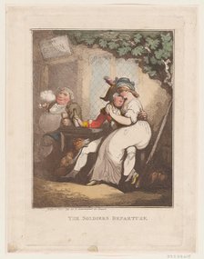 The Soldier's Departure, October 10, 1799., October 10, 1799. Creator: Thomas Rowlandson.