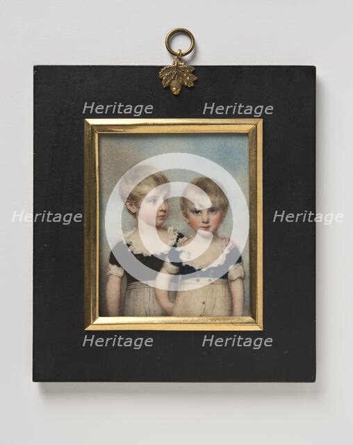 A portrait of Lewis (b. 1796) and Alexander (b. 1797) Beauvais, 1801. Creator: William Wood.