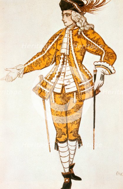 Page de la fee des Canaris, costume design for Tchaikovsky's ballet Sleeping Beauty, 1921. Artist: Leon Bakst