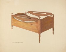 Zoar Child's Bed, c. 1938. Creator: Fritz Boehmer.