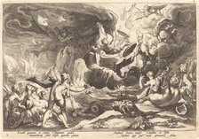 The Fall of Phaeton. Creator: Goltzius, Workshop of Hendrick, after Hendrick Gol.