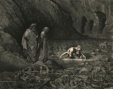 'Not more furiously on Menalippus' temples Tydeus gnawed', c1890.  Creator: Gustave Doré.