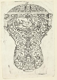 Plate 15, from twenty ornamental designs for goblets and beakers, 1604. Creator: Master AP.