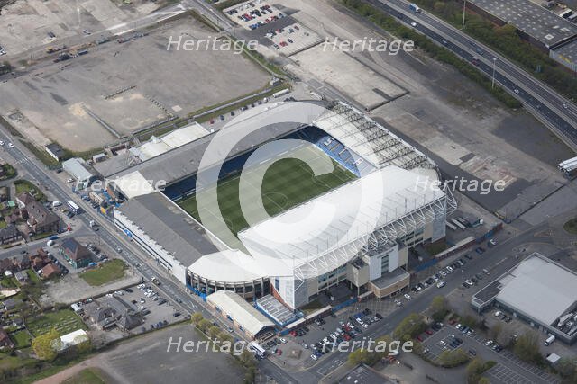 Elland Road, home of Leeds United Football Club, Leeds, West Yorkshire, 2016. Creator: Dave MacLeod.
